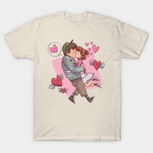 couple kiss lover T-Shirt